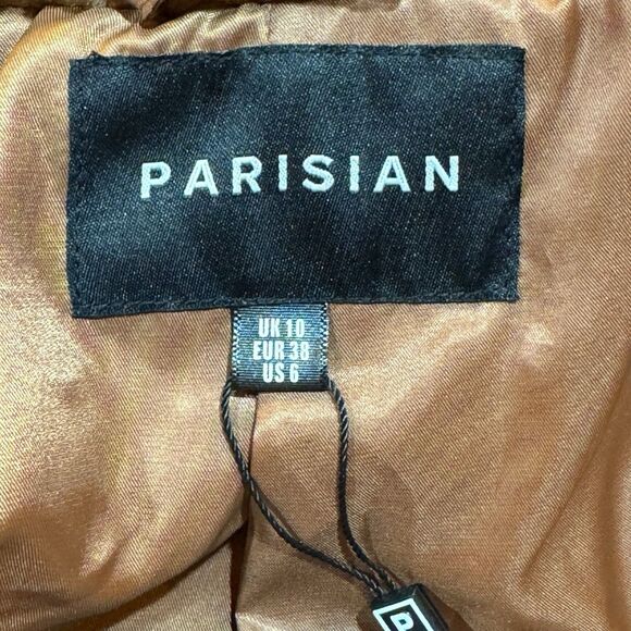 Parisian Teddy Coat Faux Shearling Mocha Longline US 6 (UK 10) NWT - Picture 7 of 16